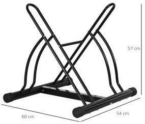 HOMCOM Suporte de estacionamento para 2 bicicletas Garagem Interior Ex