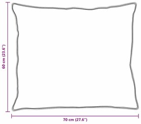 Travesseiros 2 pcs Branco 60 x 70 cm 130gsm 100% algodão