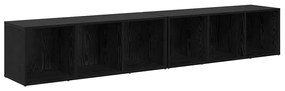 Conjunto de móvel de TV 2 pcs Carvalho Preto 37 x 35 x 107 cm