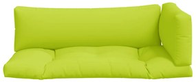 Almofadões para móveis de paletes 3 pcs tecido verde brilhante