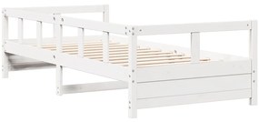 Sofá-cama sem colchão 80x200 cm madeira de pinho maciça branco