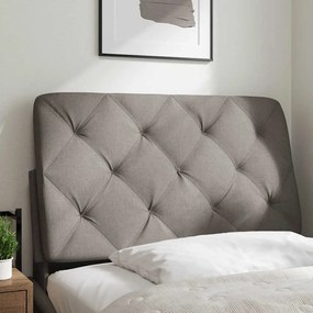 Almofadão de cabeceira 90 cm tecido cinzento-acastanhado