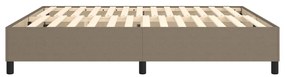 Cama sem colchão 160x200 cm tecido castanho-acinzentado