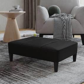vidaXL Apoio de pés 78x56x32 cm couro artificial preto