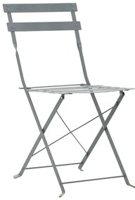3 pcs conjunto bistrô aço cinzento