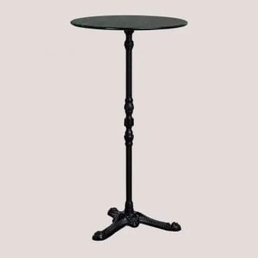 Mesa Alta De Bar Em Mármore Roma Mármore Verde & Redondo & Preto - Sklum