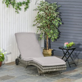 Espreguiçadeira de Vime Reclinável Espreguiçadeira de Jardim com Forma