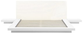 Cama de casal em madeira branca 160 x 200 cm ZEN Beliani