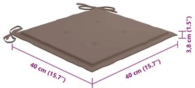 Cadeiras de exterior dobráveis 8pcs c/ almofadões acácia maciça