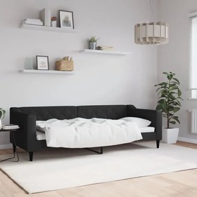 Sofá-cama 80x200 cm tecido preto