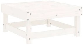 Apoios de pés p/ jardim c/ almofadões 2 pcs pinho maciço branco