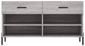 Banco sapateira 102x35x55 cm derivados madeira cinzento sonoma