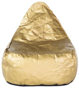 Pufe poltrona dourado DROP Beliani