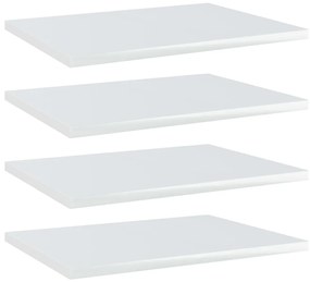 vidaXL Prateleiras para estante 4 pcs 40x30x1,5cm contraplacado branco