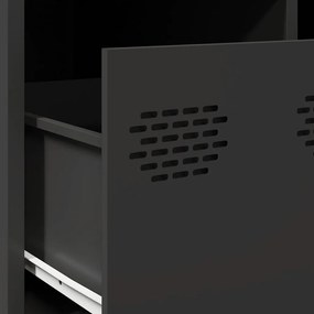 Mesa de centro 101,5x50x43,5 cm aço laminado a frio preto