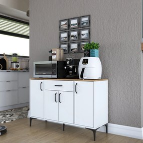 Armário Multiuso JE136 – Branco Nogueira – 120x78,6x40 cm