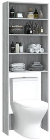 Armário para máquina de lavar roupa 64x24x190cm cinzento sonoma