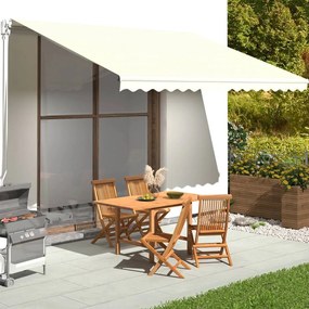 vidaXL Tecido de substituição para toldo 4,5 x 3,5 m cor creme