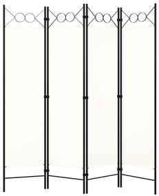 Divisória de quarto com 4 painéis 160x180 cm branco