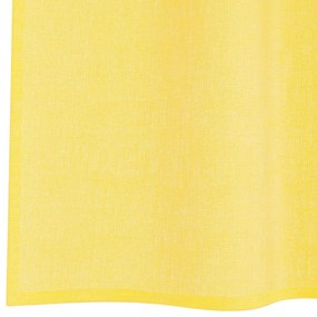 Cortinas de voile com laços 2 pcs amarelo 140x260 cm
