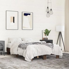 vidaXL Estrutura de cama 120x190cm derivados madeira/metal
