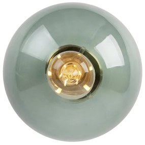 Luminária de teto Art Déco de latão com vidro verde - Pallon Art Deco