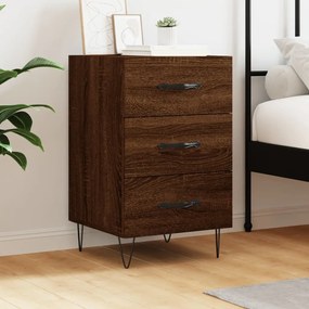 vidaXL Mesa cabeceira 40x40x66 cm derivados madeira carvalho castanho