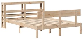 Cama sem colchão 160x200 cm madeira de pinho maciça
