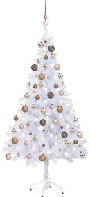 vidaXL Árvore de Natal artificial pré-iluminada + bolas 380 ramos