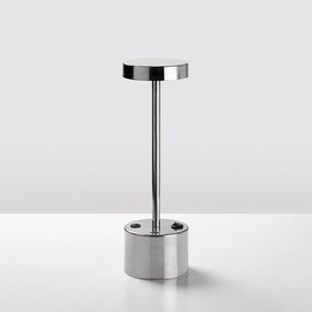 Candeeiro de Mesa Keyf – Cromado – Diâmetro 9 cm, Altura 28 cm