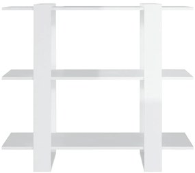 Estante/divisória 100x30x87 cm branco brilhante