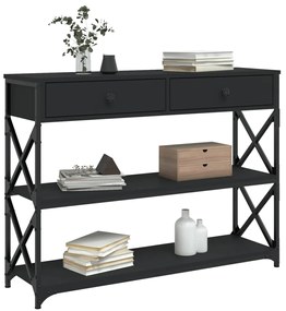 Mesa consola 100x28x75 cm derivados de madeira preto