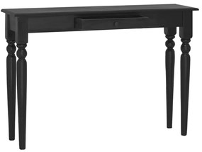 Mesa consola 110x30x75 cm madeira de mogno maciça preto-claro