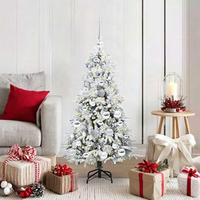 vidaXL Árvore de Natal Articulada Artificial Branco 120 cm PE e PVC