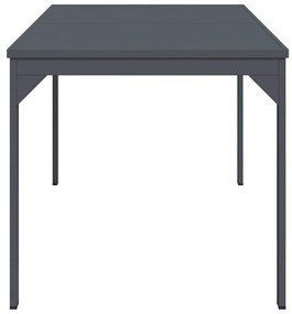 Mesa de Jardim Cinza Escuro 180 x 80 x 76 cm Alumínio