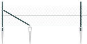 Cerca Hexagonal vidaXL Verde 0.4x100 m Aço