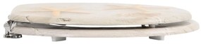 Assentos de sanita com tampas 2 pcs MDF estrela-do-mar