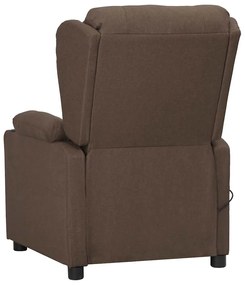 Poltrona de massagens tecido cinzento-acastanhado