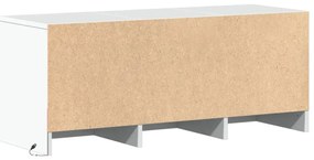 Móvel de TV com luzes LED derivados de madeira branco