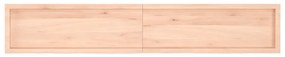 Prateleira de parede 220x40x(2-4)cm carvalho maciço não tratado