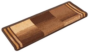 Tapetes de escadas adesivos 5 pcs 65x21x4 cm castanho