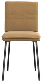 Cadeiras de jantar 2 pcs veludo castanho
