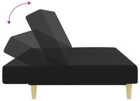 2 pcs conjunto de sofás tecido preto