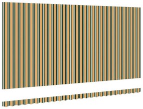 Tecido de Substituição de Toldo para Estrutura de 6x3 m Verde e Amarel