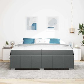 Estrutura da Cama Cinzento escuro 200 x 200 cm tecido