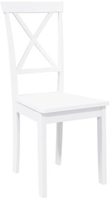 Cadeiras de jantar 2 pcs madeira de seringueira maciça branco