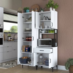 Armário Alto de Cozinha "Stella " - Design Moderno - Branco