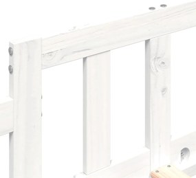 Sofá-cama sem colchão 90x200 cm madeira de pinho maciça branco