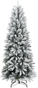Árvore Natal artificial c/ 300 luzes LED e flocos de neve 240cm