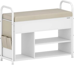 Banco para sapatos com assento e arrumação sob a tampa | VASAGLE | 80.6 x 30 x 62.5 cm | LSB052W01.